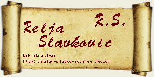 Relja Slavković vizit kartica